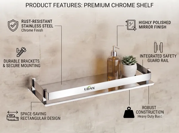 UDAN_Multi-Purpose_Wall_Shelf_SS_202_|_Chrome_Finish_Rectangular_Rack_for_Bathroom,_Kitchen_&_Home