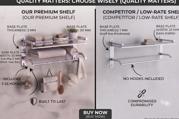 UDAN_Premium_Stainless_Steel_Bathroom_Shelf_with_Towel_Bar_&_Hooks_|_Wall_Mounted_Bathroom_Organizer_with_3_Hooks_|_Rust-Proof_2mm_Thick_Steel