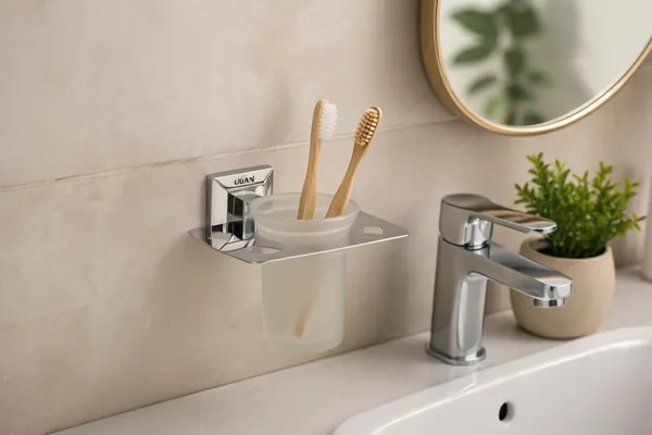 UDAN_Wall_Mounted_Tumbler_Holder_SS_202_|_Stainless_Steel_Toothbrush_&_Toothpaste_Holder_for_Bathroom