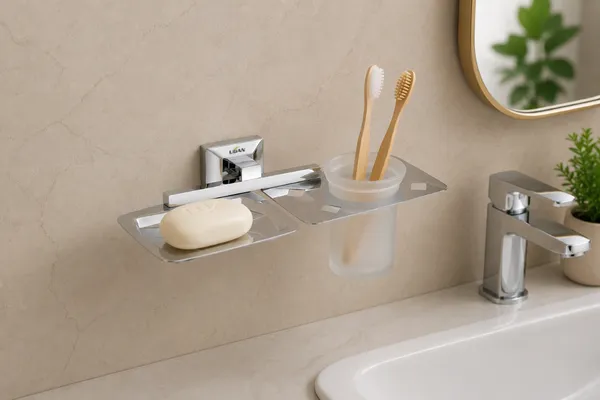 UDAN_Wall_Mounted_Soap_Dish_with_Tumbler_Holder_SS_202_|_2-in-1_Chrome_Finish_Bathroom_Combo
