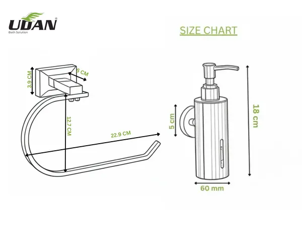UDAN_2_Pcs_Premium_Wash_Basin_Accessories_Combo_-Napking_Ring_And_Liquid_Dispenser_