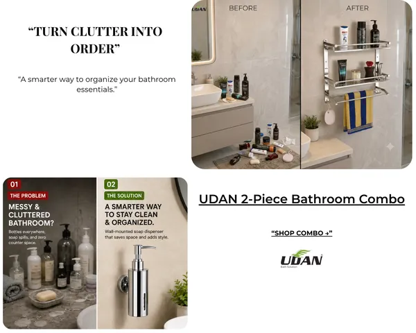 UDAN_2-Piece_Stainless_Steel_Bathroom_Accessories_Set_–_Wall_Mounted_Shelf_&_Liquid_Dispenser_