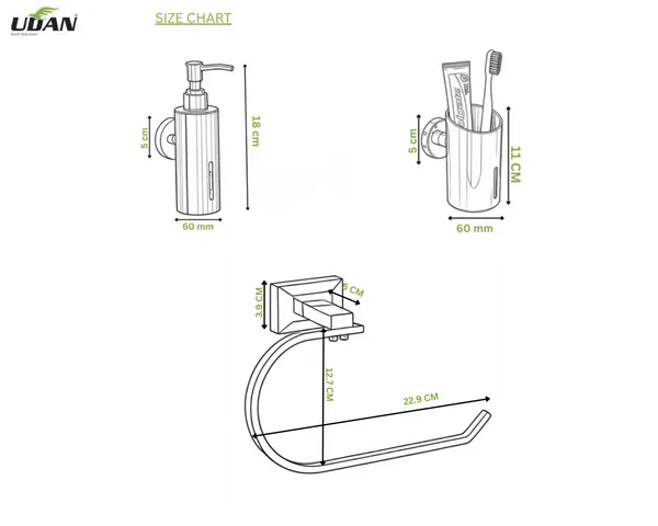 Udan_Wash_Basin_3-Piece_Accessories_Combo_Tumbler,_Soap_Dispenser_&_Towel_Ring_