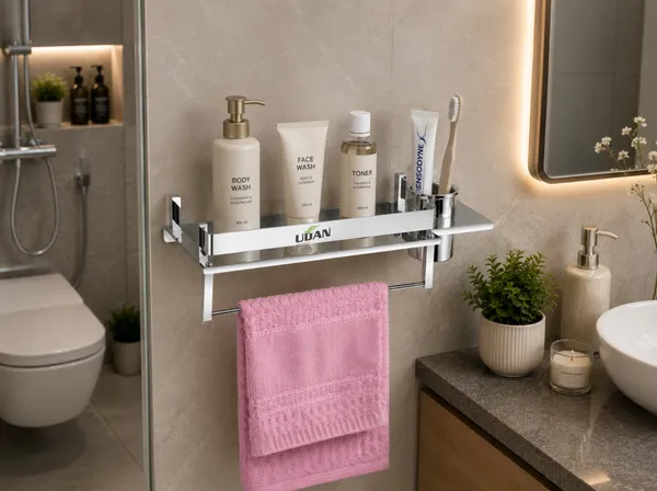 UDAN_Stainless_Steel_3-in-1_Bathroom_Shelf_with_Towel_Bar_&_Tumbler_Holder_|_Wall_Mounted_Multipurpose_Storage_Shelf_|_Rust-Proof_Bathroom_Organizer