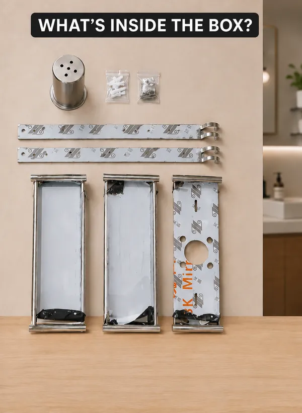 UDAN_6-in-1_Premium_Stainless_Steel_3-Tier_Bathroom_Shelf_|_Wall_Mounted_Shelf_with_Soap_Dish,_Tumbler_Holder_&_Dual_Hooks_|_Heavy_Duty_0.8mm_SS_Chrome_Finish