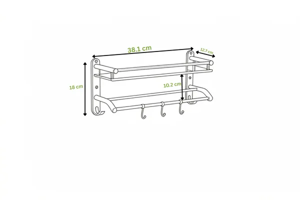 UDAN_Premium_Stainless_Steel_Bathroom_Shelf_with_Towel_Bar_&_Hooks_|_Wall_Mounted_Bathroom_Organizer_with_3_Hooks_|_Rust-Proof_2mm_Thick_Steel
