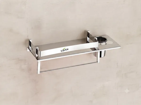 UDAN_Stainless_Steel_3-in-1_Bathroom_Shelf_with_Towel_Bar_&_Tumbler_Holder_|_Wall_Mounted_Multipurpose_Storage_Shelf_|_Rust-Proof_Bathroom_Organizer