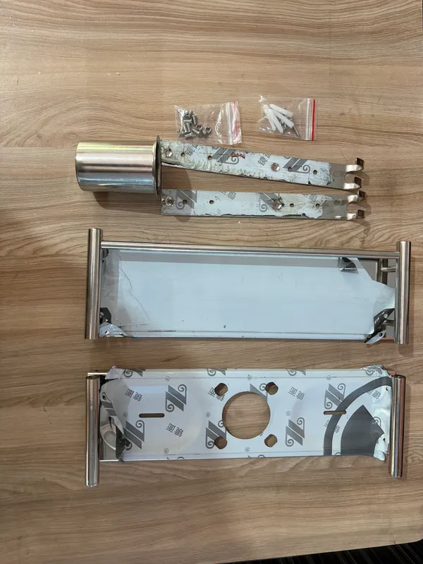 UDAN_Bathroom_Shelf_Stainless_Steel_Wall_Mount_Rack_–_2_Tier_Storage_with_Soap_Dish,_Toothbrush_Holder_&_Hooks