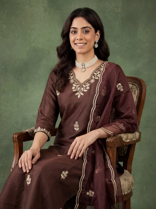 New_Trind_Women_Embroidered_Straight_Kurta_With_Pants_&_Dupatta