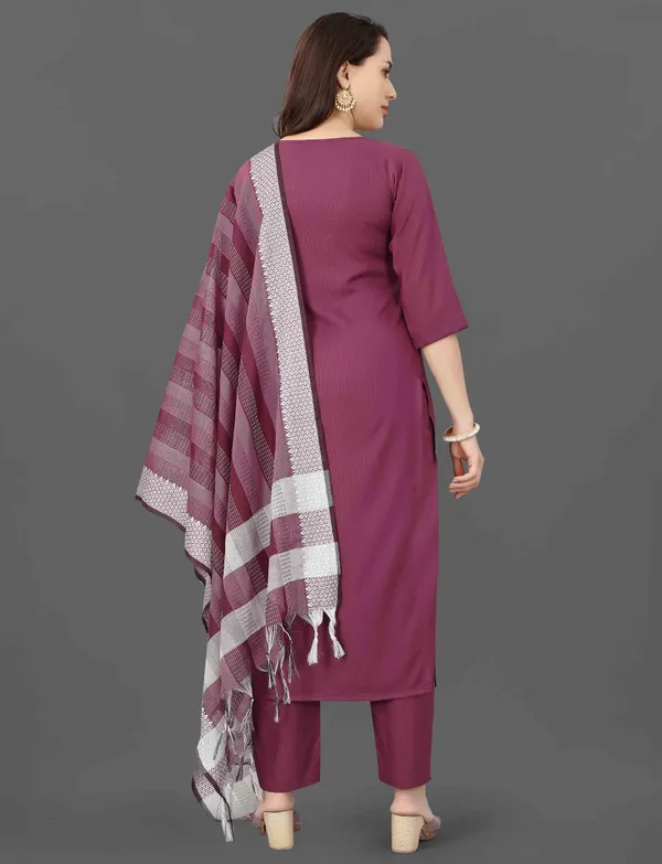New_Embroidery_A-Line_Kurti_With_Dupatta_And_Bottom_Ware