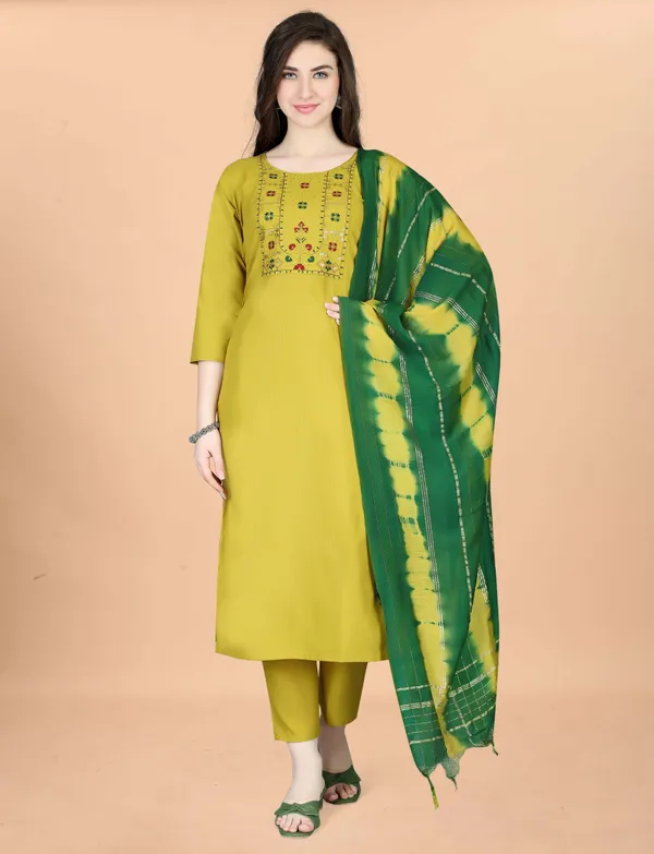 Ethnic_Motifs_Yoke_Design_Pure_Silk_Straight_Kurta_With_Trousers_&_Dupatta