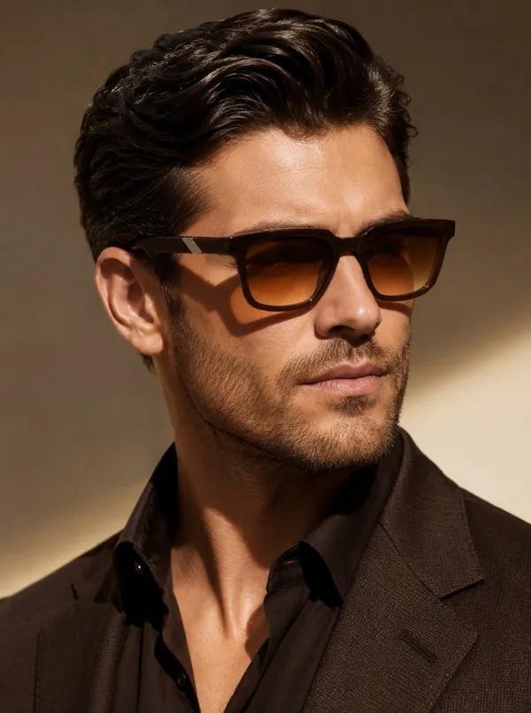 Unisex_Brown_Full-Rim_Square_Sunglasses