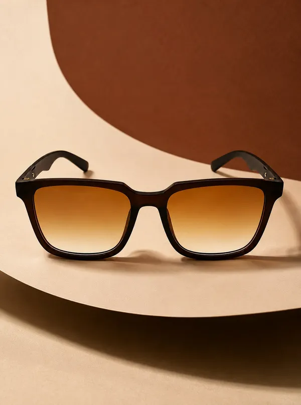 Unisex_Brown_Full-Rim_Square_Sunglasses