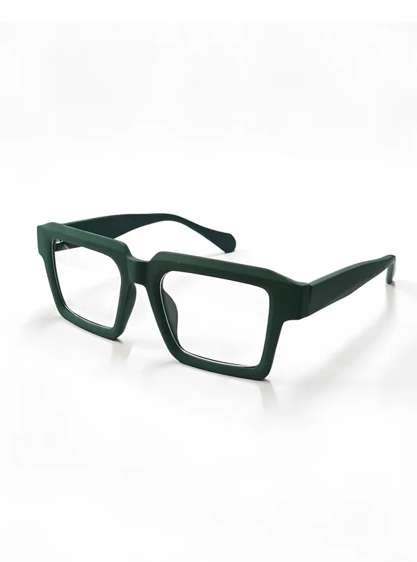 Men_Dark_Green_Full-Rim_Square_Geometric_Eyeglasses
