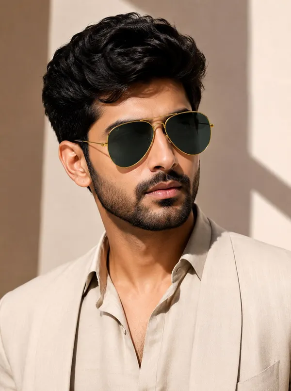 Premium_Men_Gold_Frame_Aviator_UV-Protected_Sunglasses