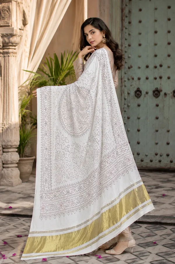 White_Pearl_Lagdi_Patta_Chanderi_Dupatta__White