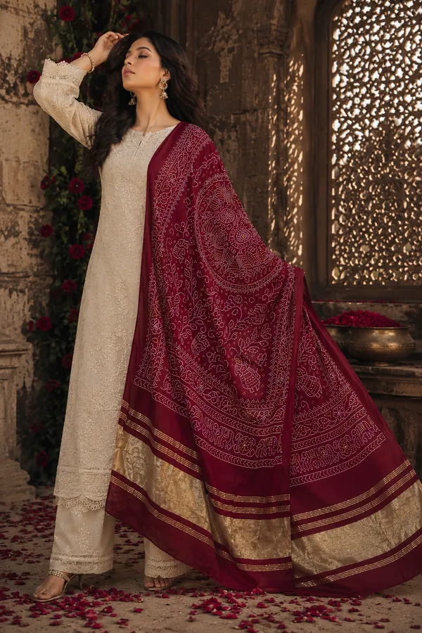 Wine_Royale_Lagdi_Patta_Chanderi_Dupatta