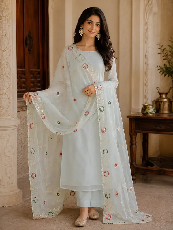 Women’s-Georgette-Embroidered-Dupatta-–-WHITE