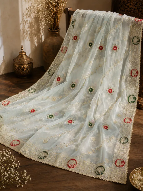 Women’s-Georgette-Embroidered-Dupatta-–-WHITE