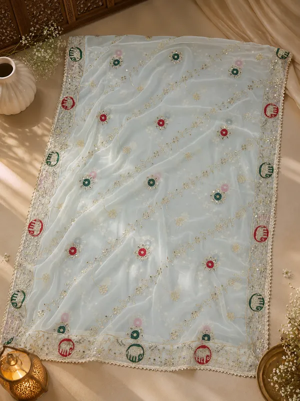 Women’s-Georgette-Embroidered-Dupatta-–-WHITE