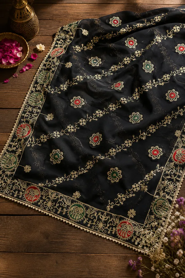 Royal-Georgette-Festive-Dupatta-–-Black