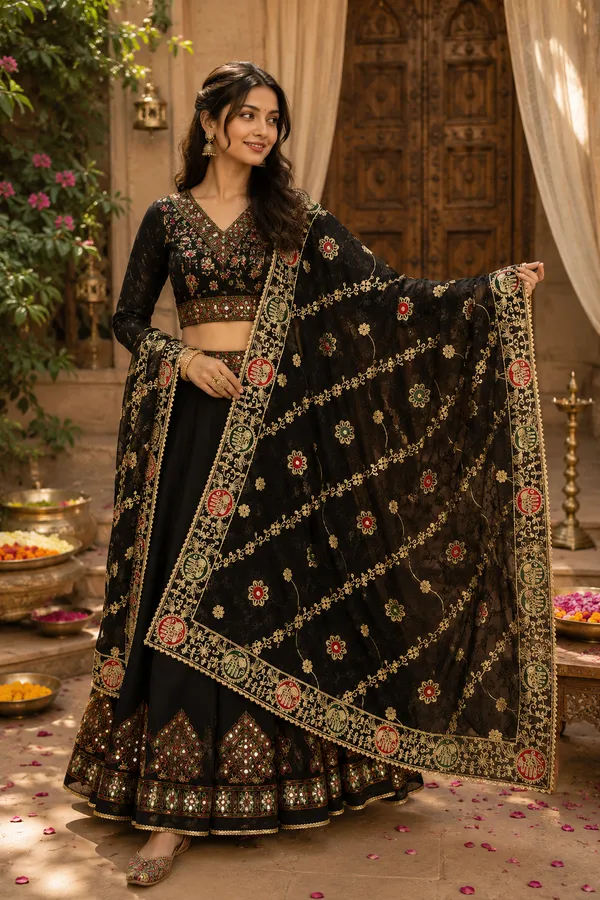 Royal-Georgette-Festive-Dupatta-–-Black