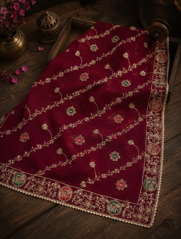 -Women’s-Georgette-Embroidered-Style-Dupatta-–-Wine-Maroon