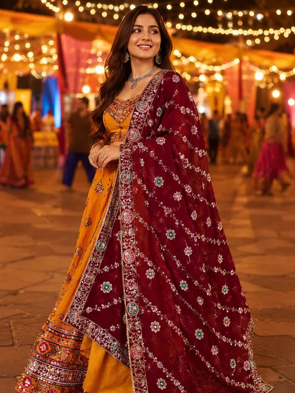 -Women’s-Georgette-Embroidered-Style-Dupatta-–-Wine-Maroon