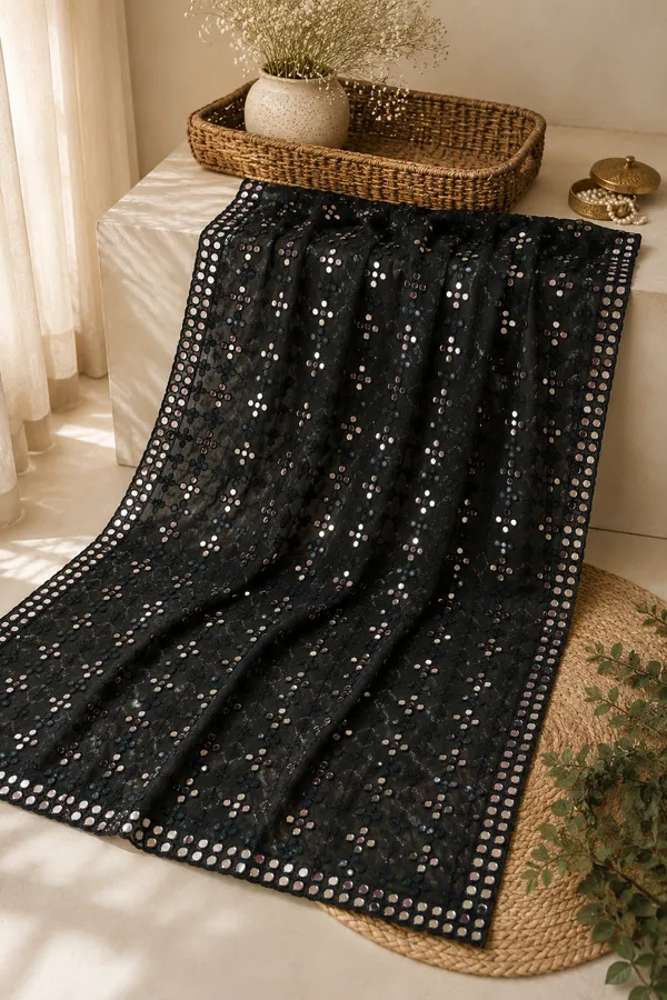 Women_Black_Trill_Net_Mirror_Work_Embroidered_Dupatta
