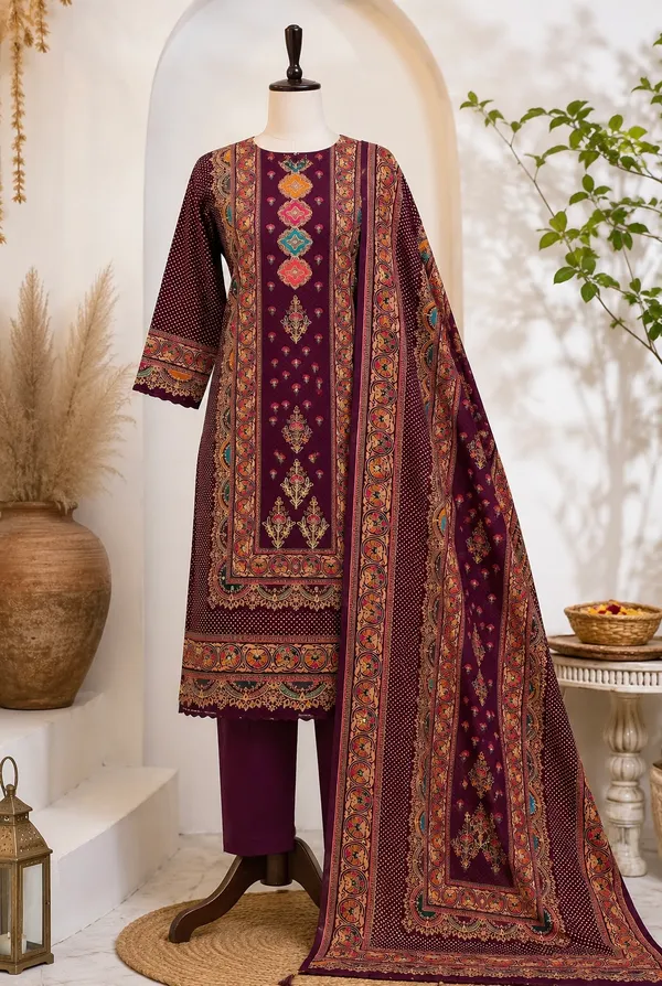 Women’s_Wine_Purple_Printed_Natural_Crepe_Kurti_with_Bottom_&_Dupatta_3-Piece_Set