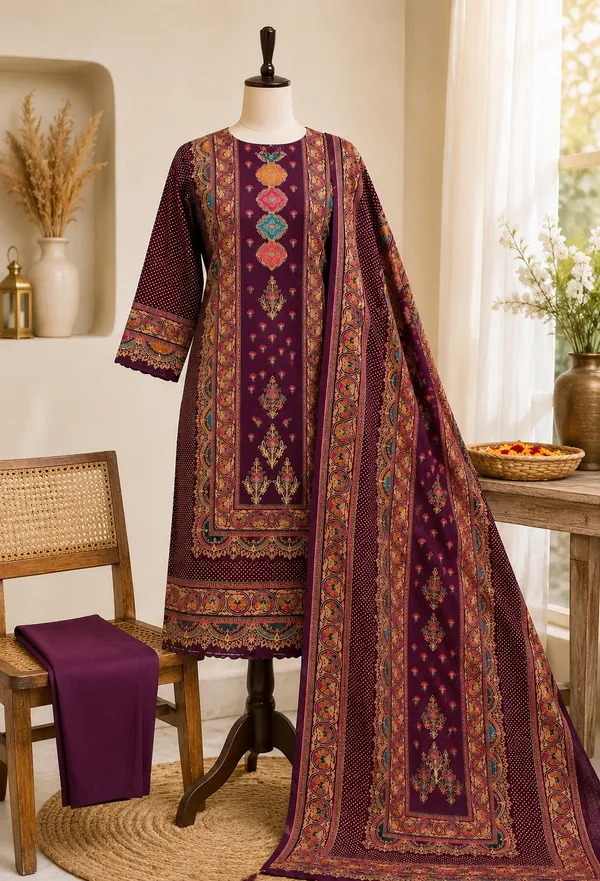 Women’s_Wine_Purple_Printed_Natural_Crepe_Kurti_with_Bottom_&_Dupatta_3-Piece_Set