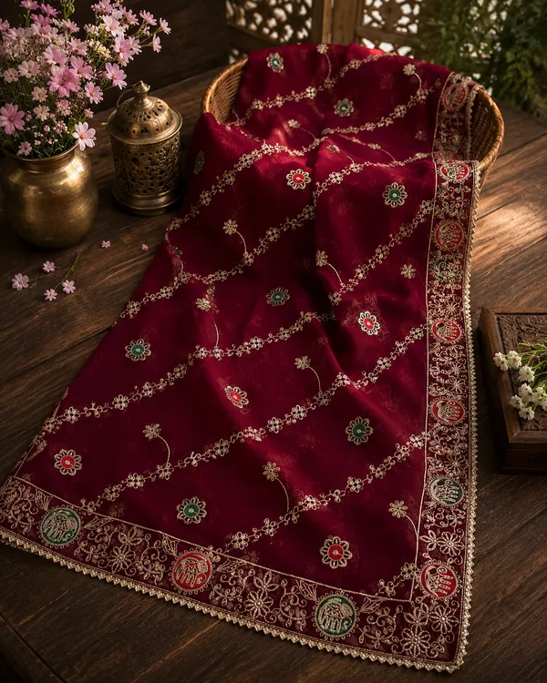 -Women’s-Georgette-Embroidered-Style-Dupatta-–-Wine-Maroon