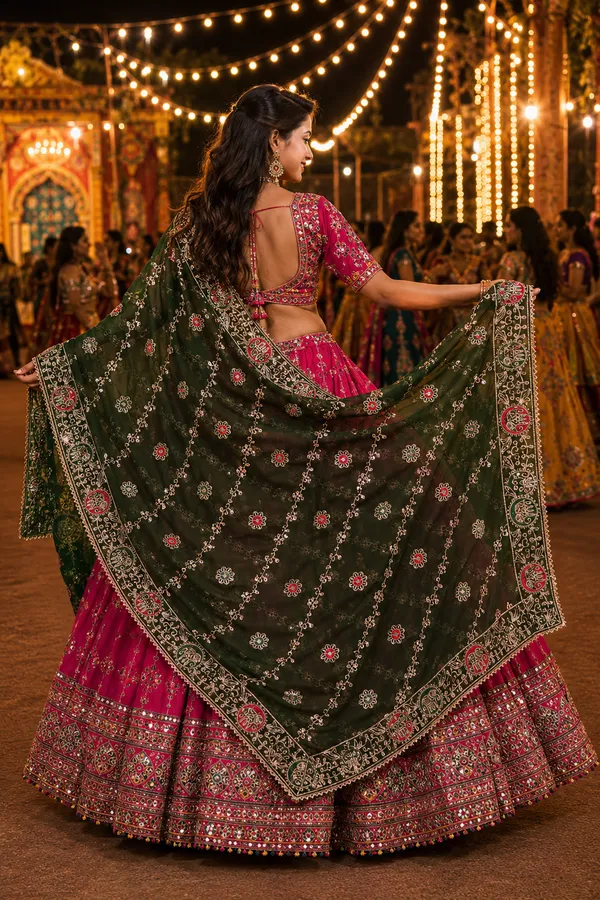Women’-s-Georgette-Embroidered-Dupatta--LIGHT-BOTTLE-GREEN