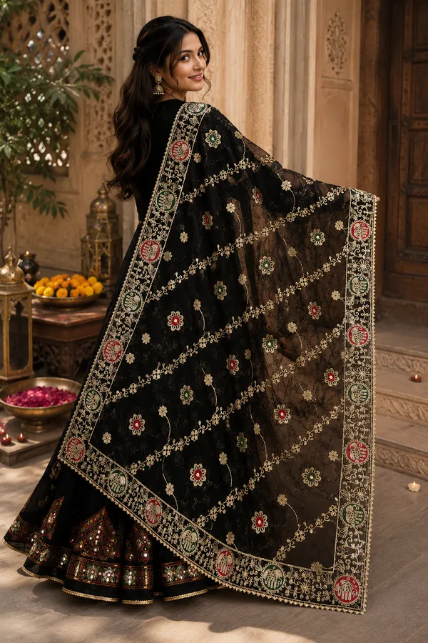 Royal-Georgette-Festive-Dupatta-–-Black