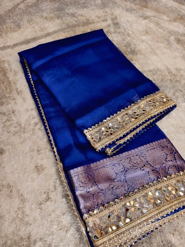 Royal_Blue_Tissue_Silk_Mirror_Work_Banarasi_Saree_For_Women