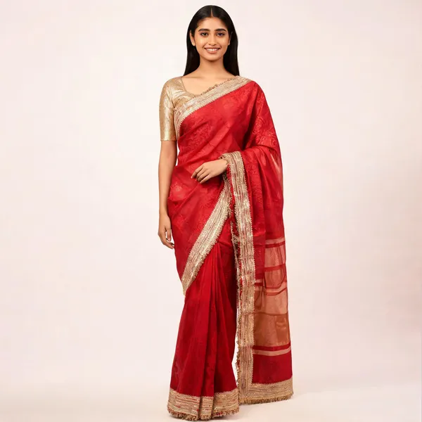 Red_Tissue_Silk_Zari_Border_Banarasi_Saree_For_Women