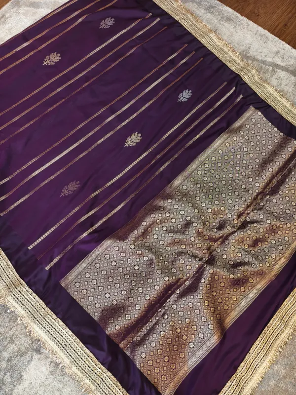 Purple_Soft_Silk_Banarasi_Metallic_Stripe_Saree_For_Women