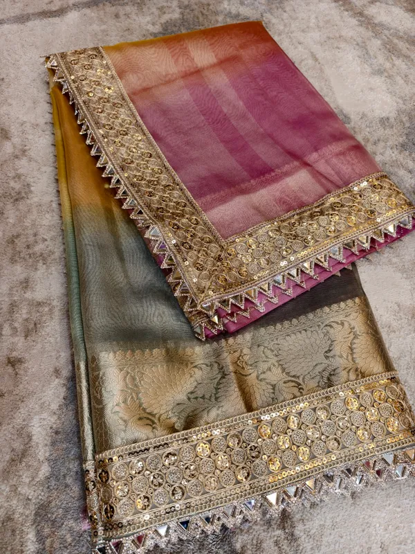 Multicolour_Tissue_Silk_Gradient_Mirror_Border_Saree_For_Women