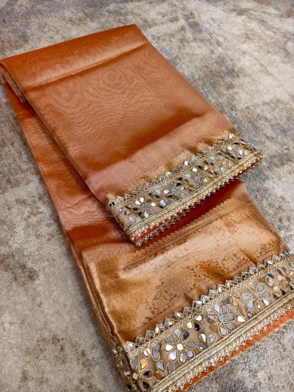 Copper_Tissue_Silk_Mirror_Work_Banarasi_Saree_For_Women