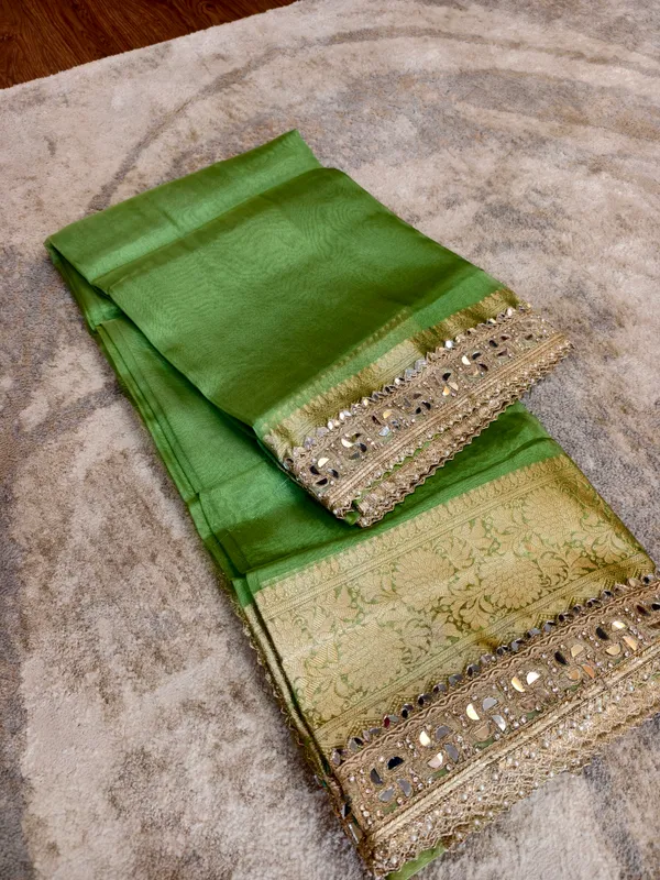 Green_Tissue_Silk_Mirror_Work_Banarasi_Saree_For_Women