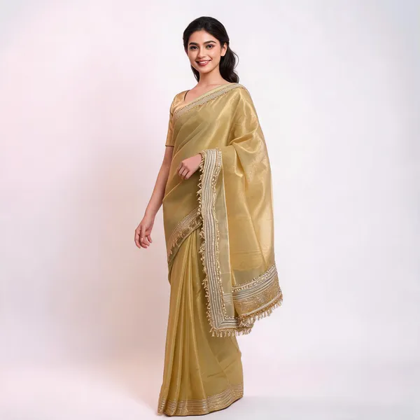 Golden_Tissue_Silk_Embellished_Banarasi_Saree_For_Women