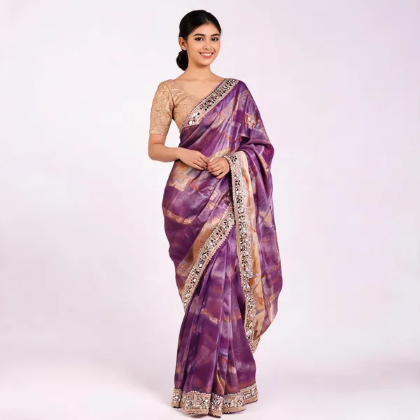 Purple_Tissue_Silk_Mirror_Work_Banarasi_Saree_For_Women
