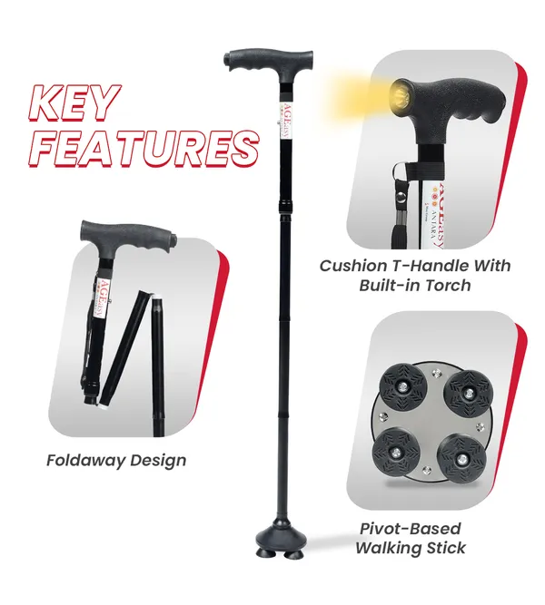 Ageasy_Pivot_Walking_Stick_With_Torch_Black