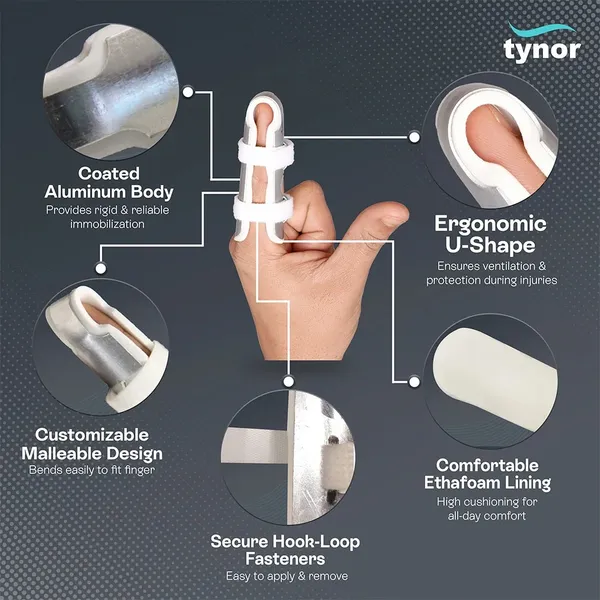 White_Finger_Splint_With_Adjustable_Straps