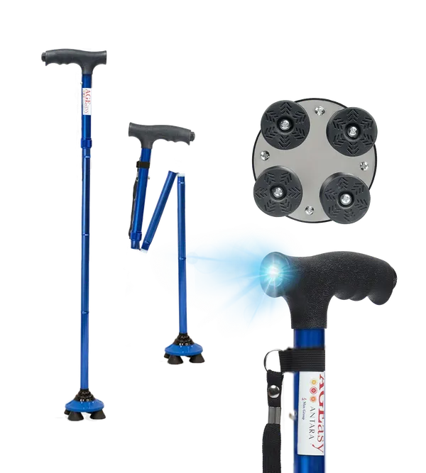 Ageasy_Pivot_Walking_Stick_With_Torch_Blue