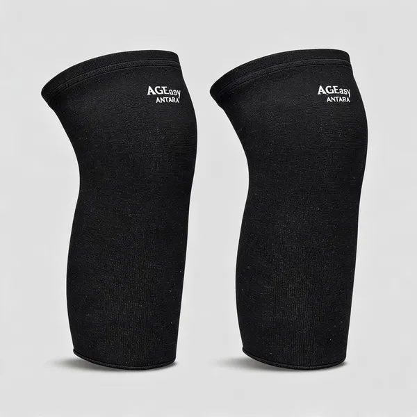 Ageasy_Hydrocolloid_Comfort_Knee_Sleeve_Black_-_Pack_of_2