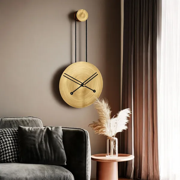 Iron_Minimalist_Gold-Tone_Pendulum_Wall_Clock