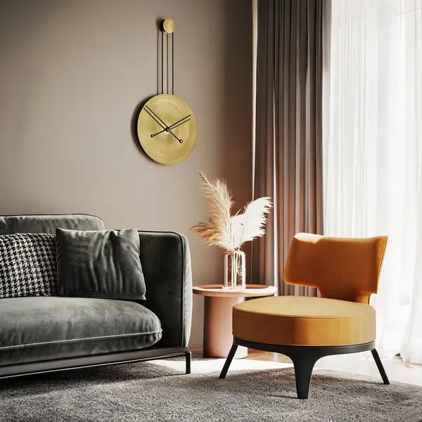 Iron_Minimalist_Gold-Tone_Pendulum_Wall_Clock