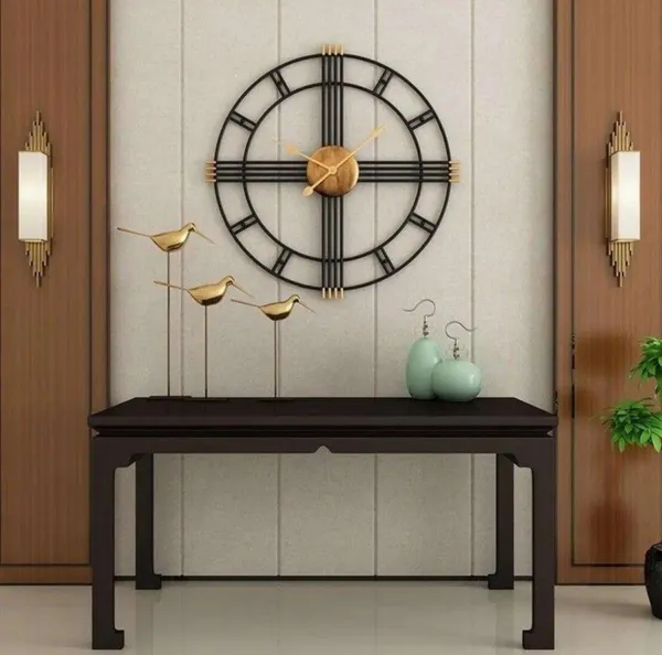 Iron_Modern_Round_Open_Frame_Wall_Clock