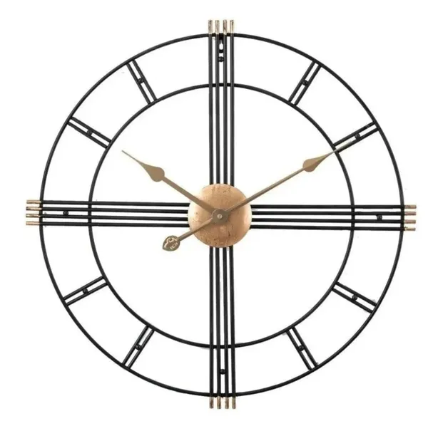 Iron_Modern_Round_Open_Frame_Wall_Clock